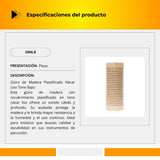 Güiro de Madera Plastificado Nácar Liso Tono Bajo 39NLB