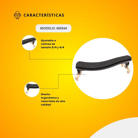 Hombrera Profesional Para Violín 3/4 y 4/4 ME044
