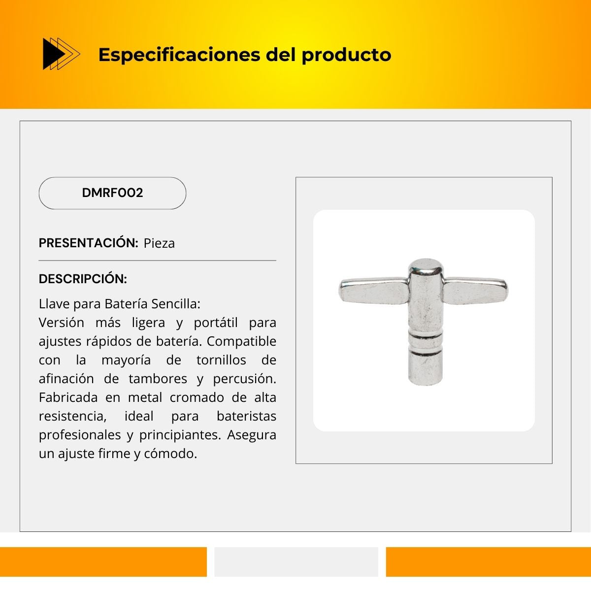 Llave Sencilla Para Batería DMRF002