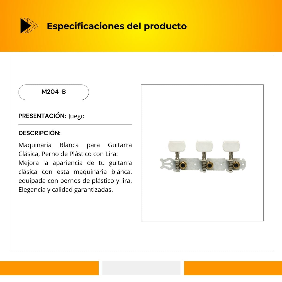Maquinaria Para Guitarra Clásica M204-B