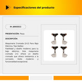 Maquinaria Cromada Para Bajo Eléctrico 2+2 Tipo Ibáñez M-JB1500C2