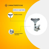 Maquinaria Cromada Para Bajo Eléctrico 4 En Linea Tipo Ibáñez M-JB1500C4