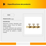 Maquinaria Niquelada Dorada Para Guitarra Clásica M209