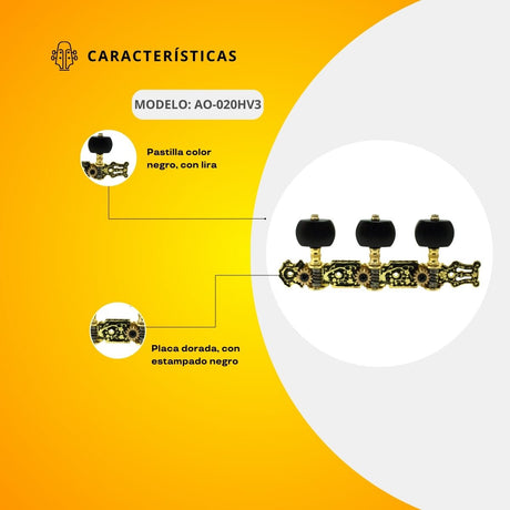 Maquinaria Para Guitarra Clásica AO-020HV3