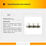 Maquinaria Niquelada Para Guitarra Clásica M206
