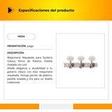Maquinaria Niquelada Para Guitarra Clásica M204