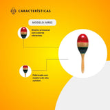 Maraca de Madera Tricolor Grande MR02