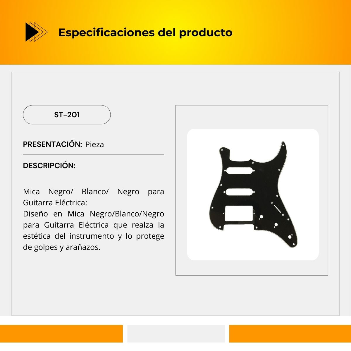 Mica Para Guitarra Eléctrica ST-201