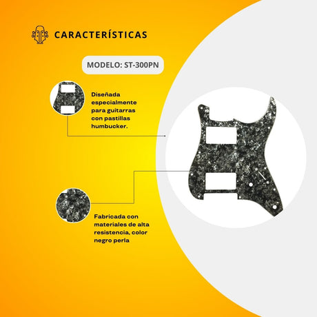 Mica Hambucker Negro Perla para Guitarra Eléctrica ST-300PN