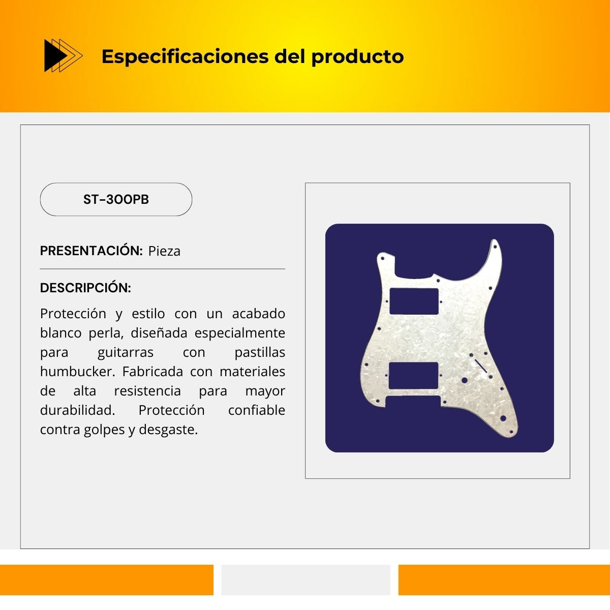 Mica Humbucker Para Guitarra Eléctrica ST-300PB
