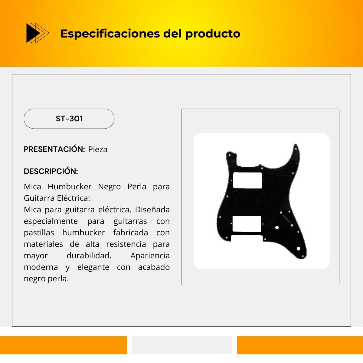 Mica Humbucker Para Guitarra Eléctrica ST-301