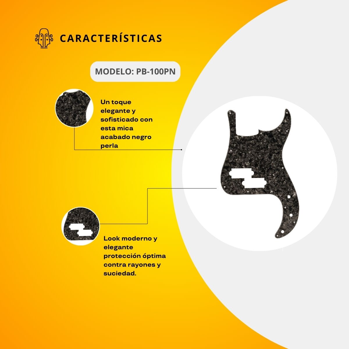 Mica Para Bajo Eléctrico PB-100PN