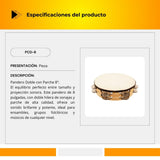 Pandero Doble Con Parche 8" PCD-8