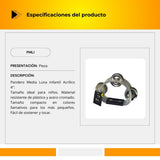 Pandero De Acrílico Media Luna Tamaño Infantil 4" PMLI