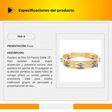 Pandero De Pino Sin Parche Doble 10" PDS-4