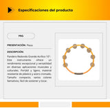 Pandero De Acrílico Redondo Tamaño Grande 10" PRG