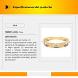 Pandero Sencillo sin Parche 10" PS-4