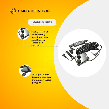 Pastilla Para Guitarra Acústica Soporte Para Boca Control De Volumen y Tono PU33