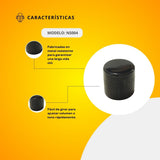 Perilla Plana Metálica Color Negro Con Tornillo NS004