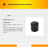 Perilla Plana Metálica Color Negro Con Tornillo NS004