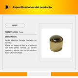 Perilla Ovalada Metálica Color Dorada Con Tornillo NS102