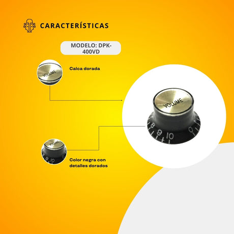 Perilla De Volumen Para Guitarra Eléctrica DPK-400VD