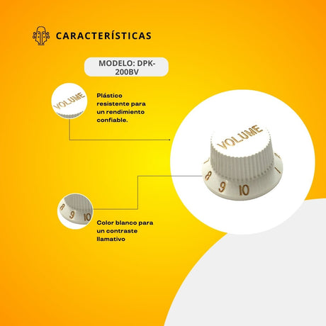 Perilla De Volumen Para Guitarra Eléctrica DPK-200BV