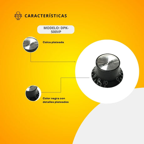 Perilla De Volumen Para Guitarra Eléctrica DPK-500VP