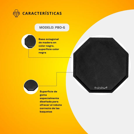 Practicador De Batería De Mesa Octagonal Grande PBO-G