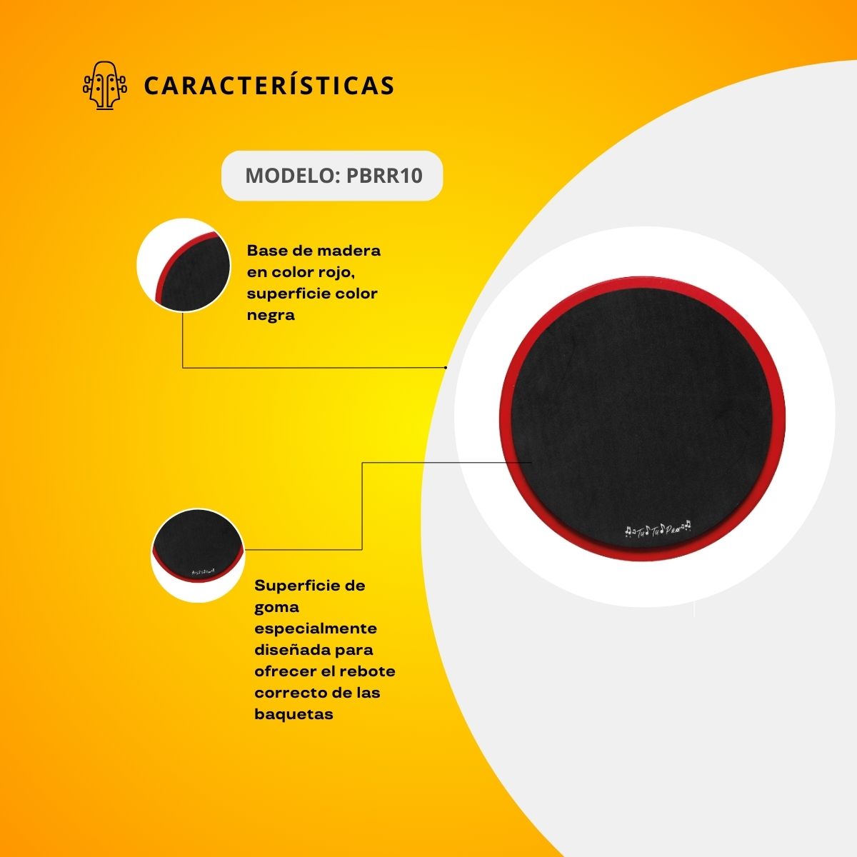 Practicador De Batería De Mesa Tamaño Grande PBRR10
