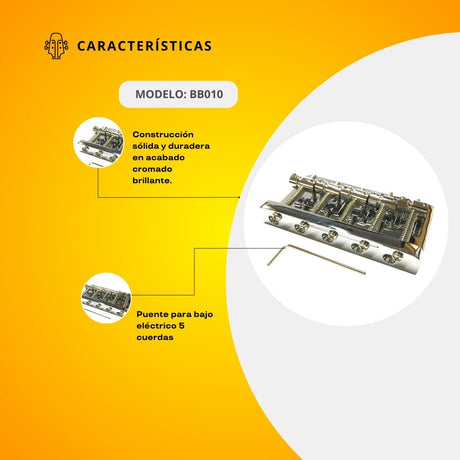 Puente Para Bajo Eléctrico 5 Cuerdas BB010
