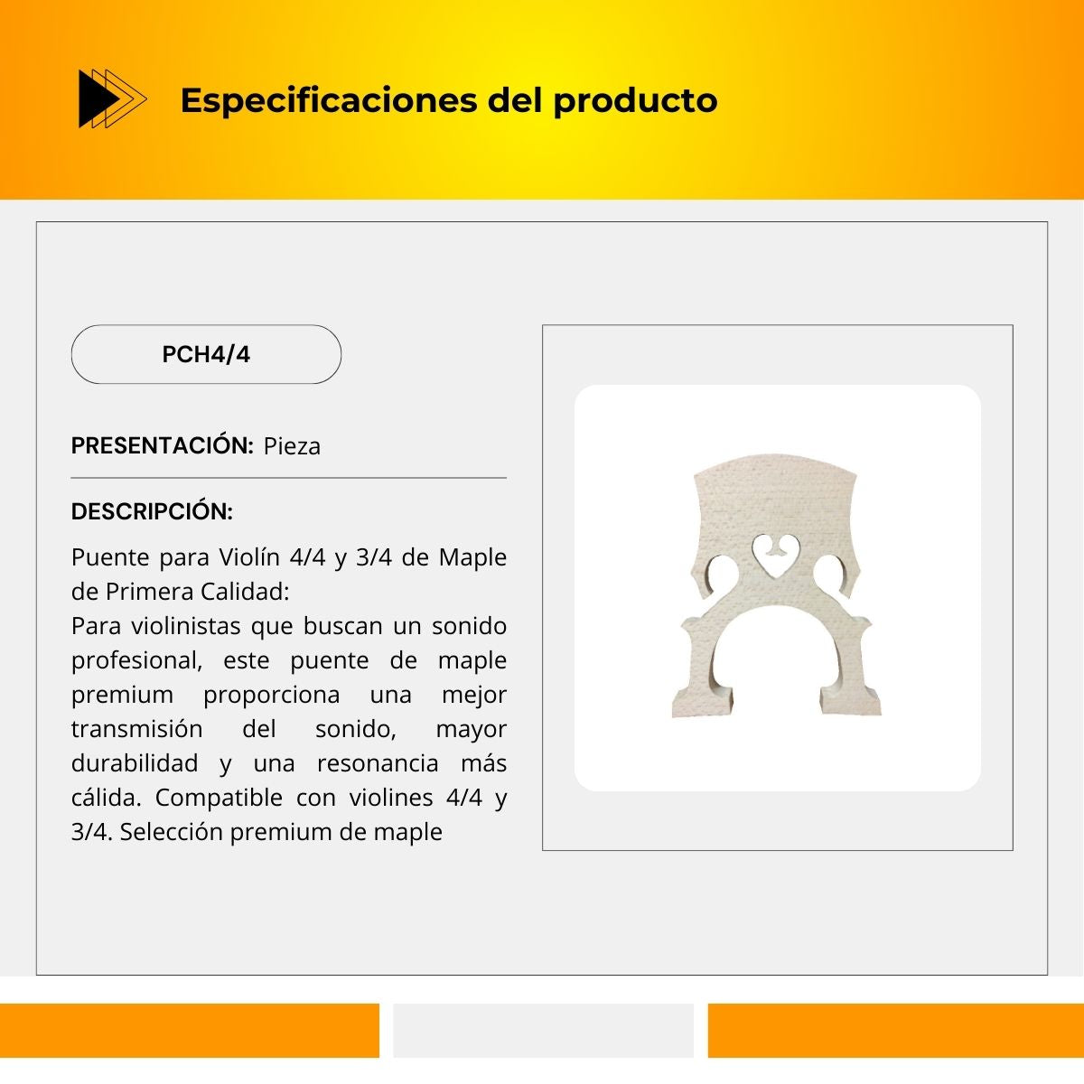 Puente De Maple 4/4 Para Cello PCH4/4