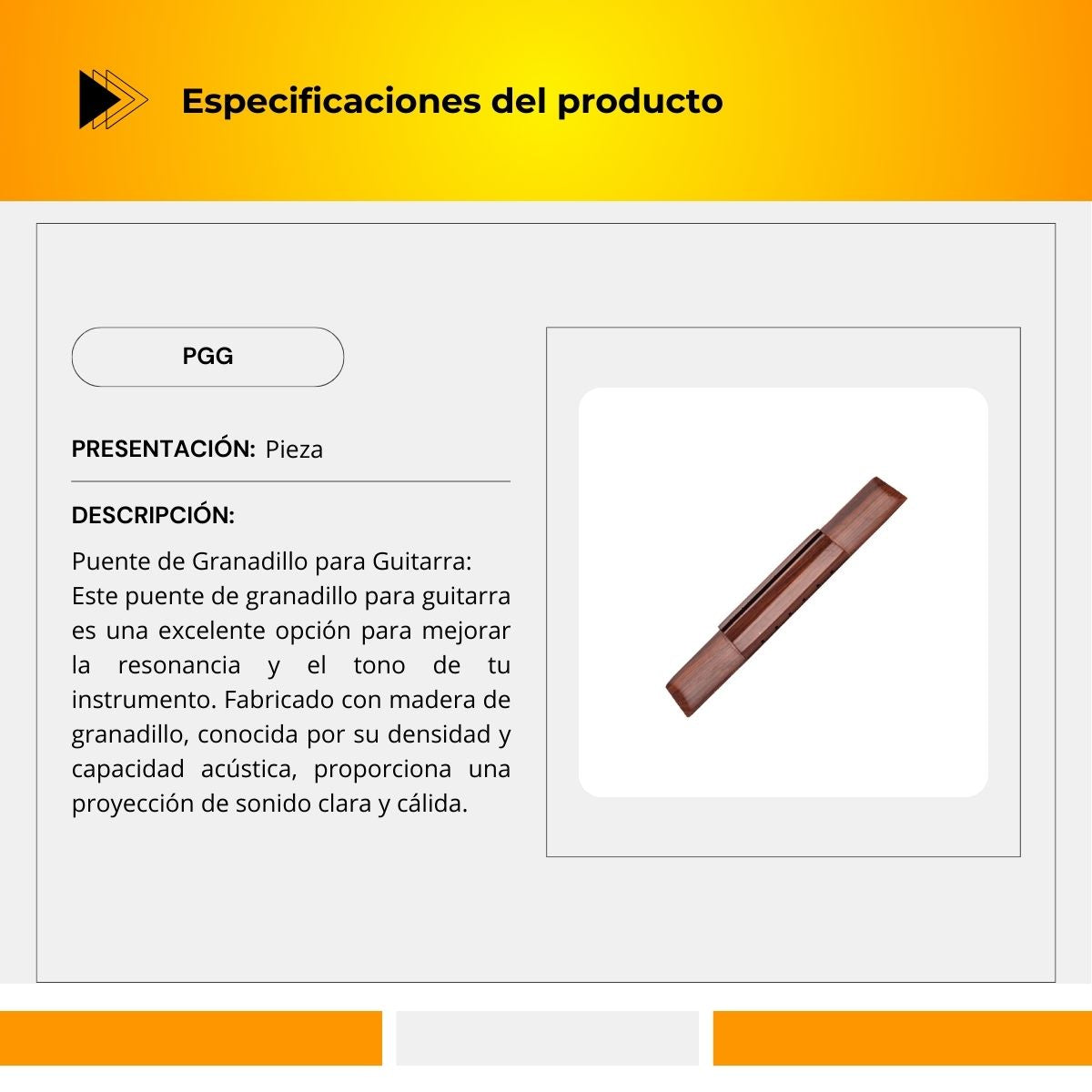Puente de Granadillo Para Guitarra PGG