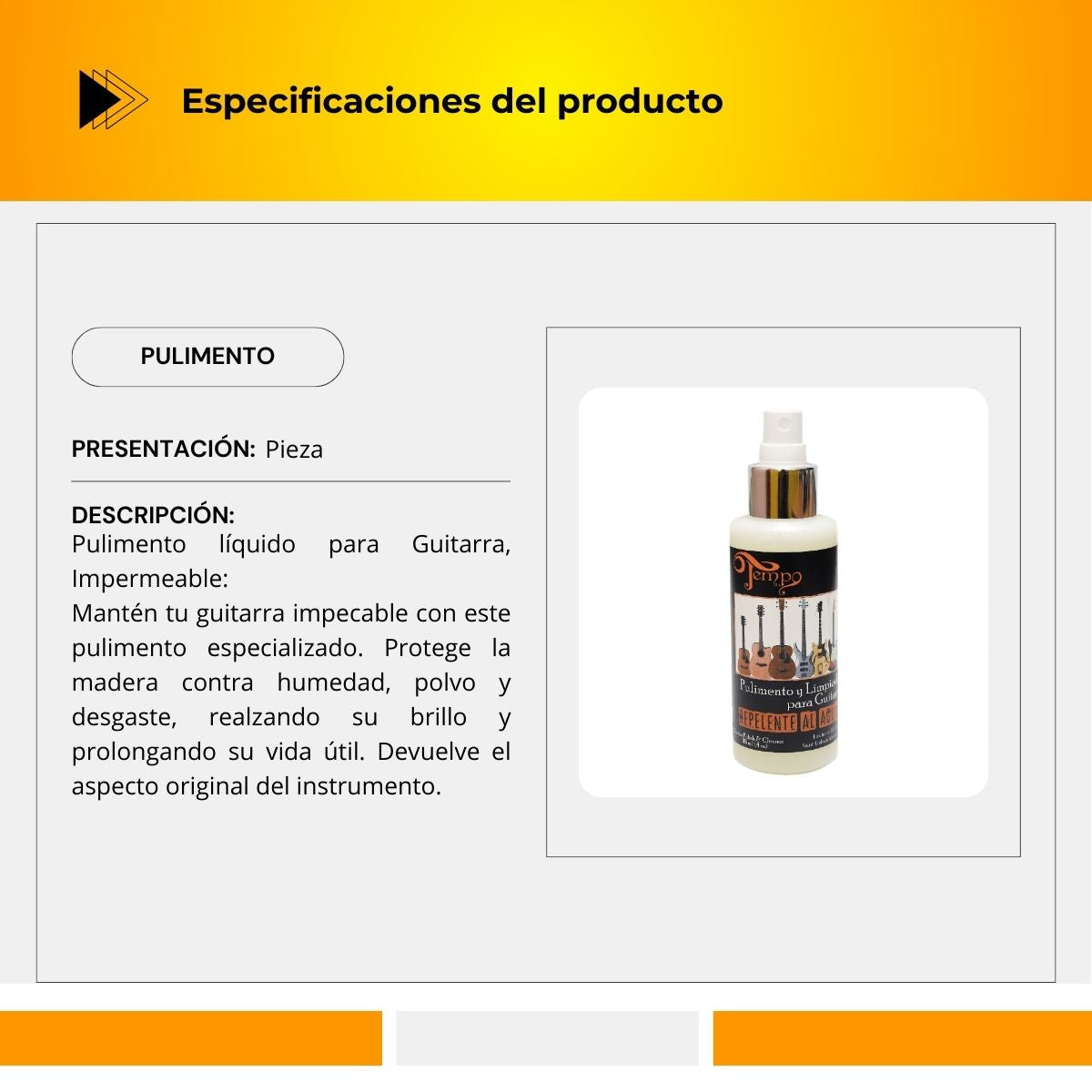 Pulimento Liquido Para Guitarra