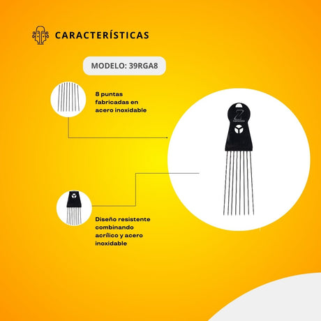 Raspador Para Güiro Puntas De Acero Inoxidable 39RGA8