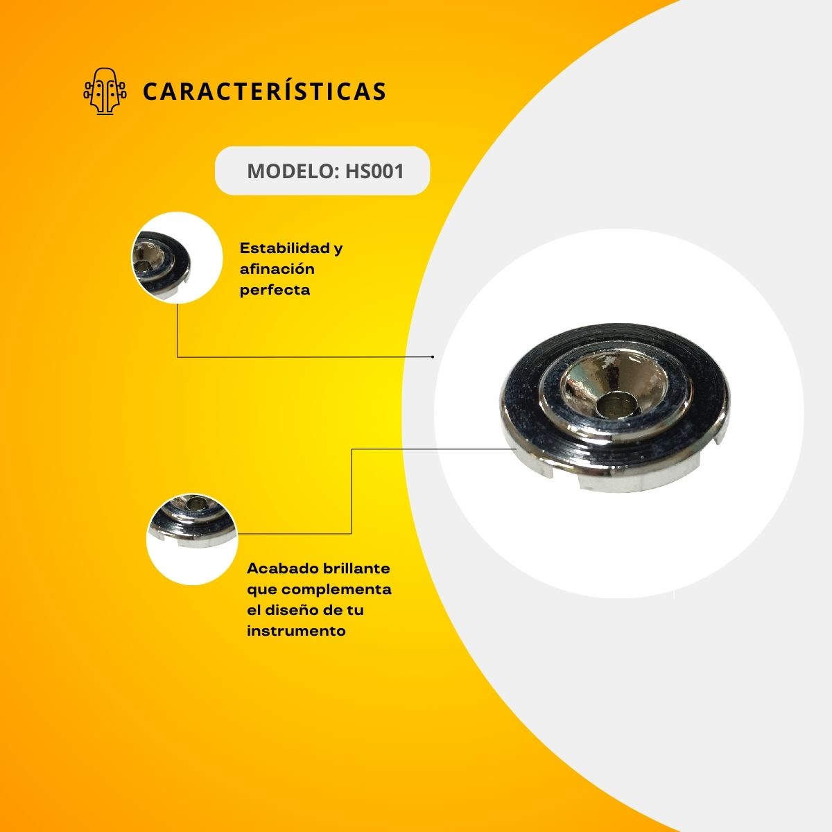 Retenedor o Tensor de Cuerda para Guitarra Eléctrica HS001