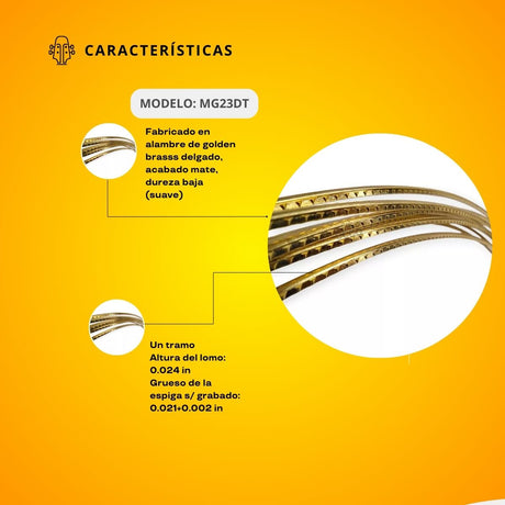 RIEL GOLDEN BRASS (Mandolina ) duro TRAMOS MG23DT