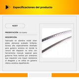 Riel Nickel Silver (Guitarra) duro TRAMOS 1.2 mts N22DT