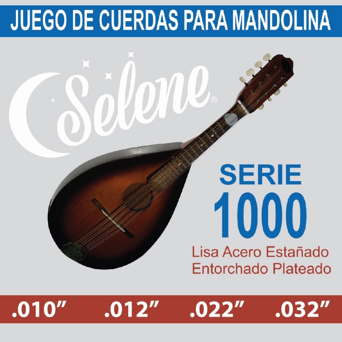 Cuerdas Para Mandolina Selene 1000 Entorchado Plateado