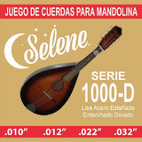Cuerdas Para Mandolina Selene 1000-D Entorchado Dorado