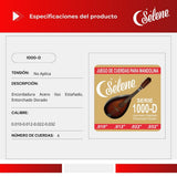 Cuerdas Para Mandolina Selene 1000-D Entorchado Dorado
