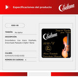 Cuerdas Para Violín 4/4 Selene 1050-VB Entorchado Plateado