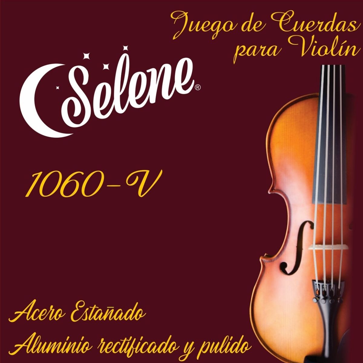 Cuerdas Para Violín 4/4 Selene 1060-V Entorchado Aluminio