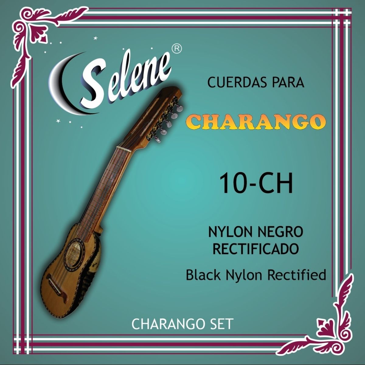 Cuerdas Para Charango Selene 10-CH Nylon Negro Rectificado