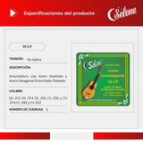 Cuerdas Para Cuatro Puertorriqueño Selene 10 C.P. Entorchado Plateado