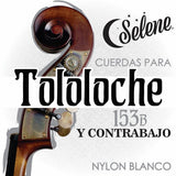 Cuerdas Para Tololoche Contrabajo Selene 153-B Nylon Blanco