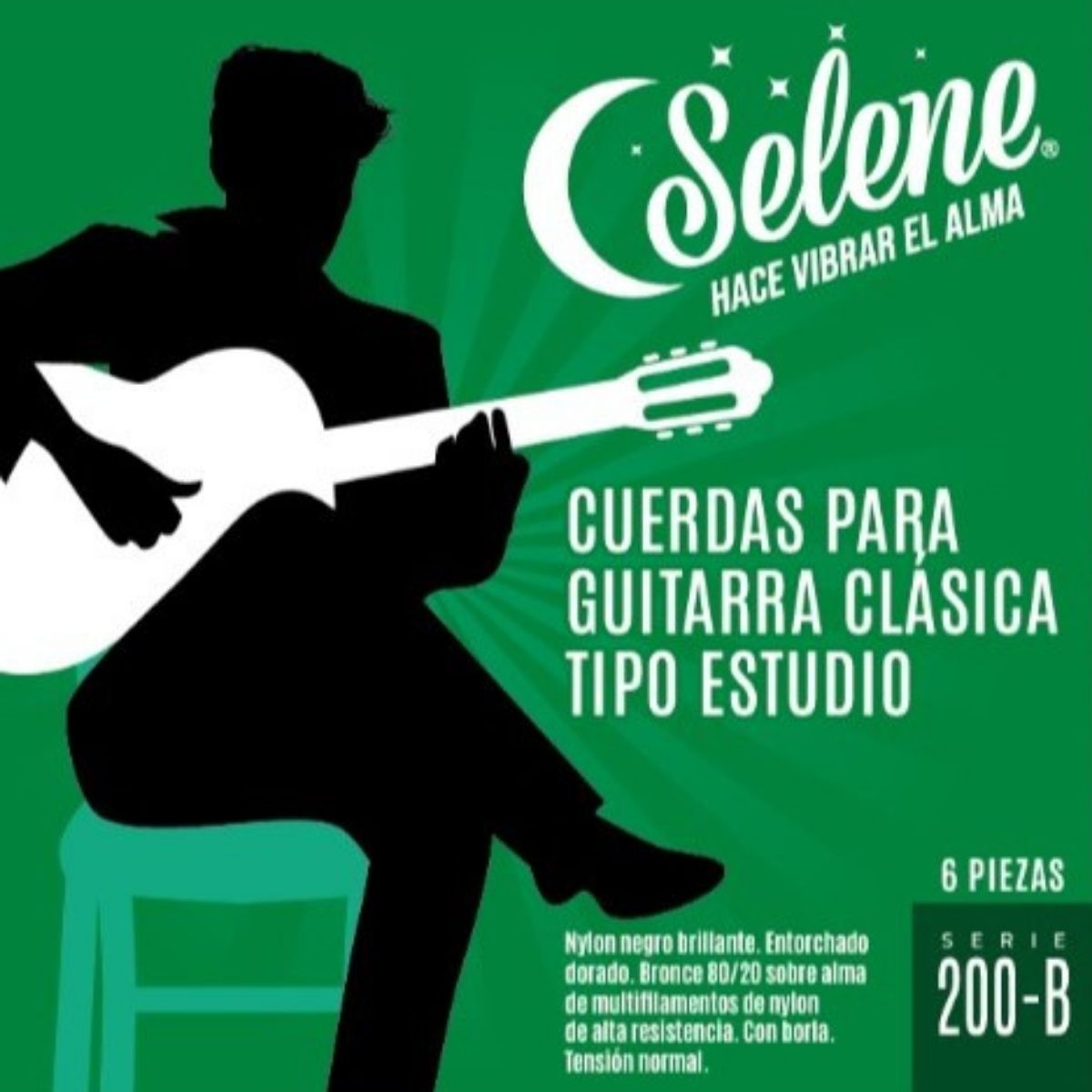 Cuerdas Para Guitarra Tipo Estudio Selene 200-B