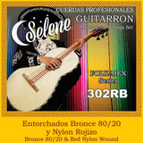 Cuerdas Para Guitarrón Selene 302RB Entorchado Bronce 80/20 Nylon Rojizo