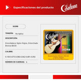 Cuerdas Para Guitarrón Selene 302RB Entorchado Bronce 80/20 Nylon Rojizo