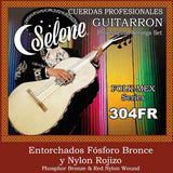 Cuerdas Para Guitarrón Selene 304FR Entorchado Fósforo Bronce Nylon Rojizo